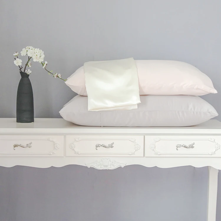 Custom White Mulberry Silk Kids Couple Plain Cushion Cover Modern Sofa Case Satin Throw Pillow Case