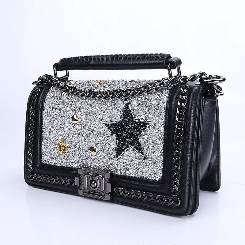 
Maidudu new designer fashion diamond handbags appliques diamond shoulder women Handbags imported handbags cheap 