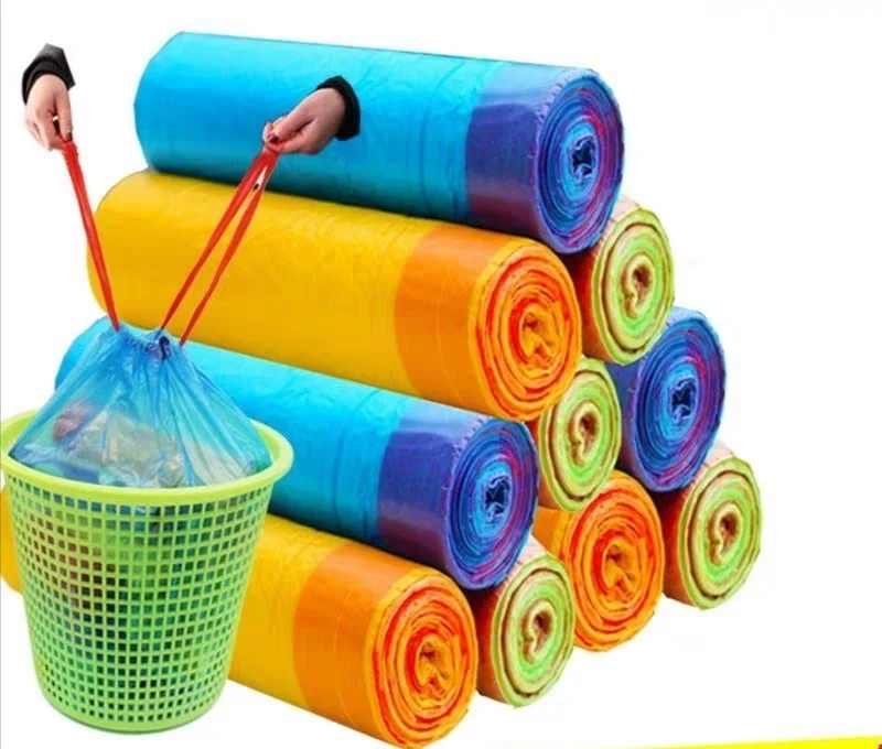 
Export household thickened biodegradable drawstring garbage bag 
