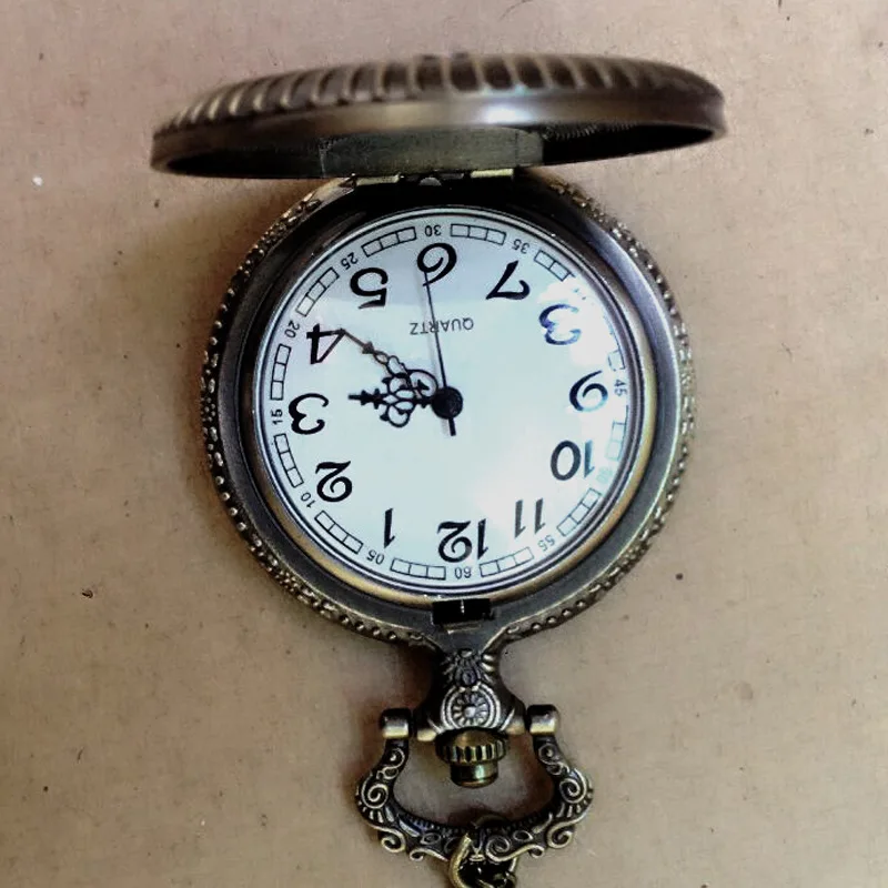 Masonic Free-Mason Freemasonry Design Antique Bronze Fob Pocket Watch With Chain Necklace