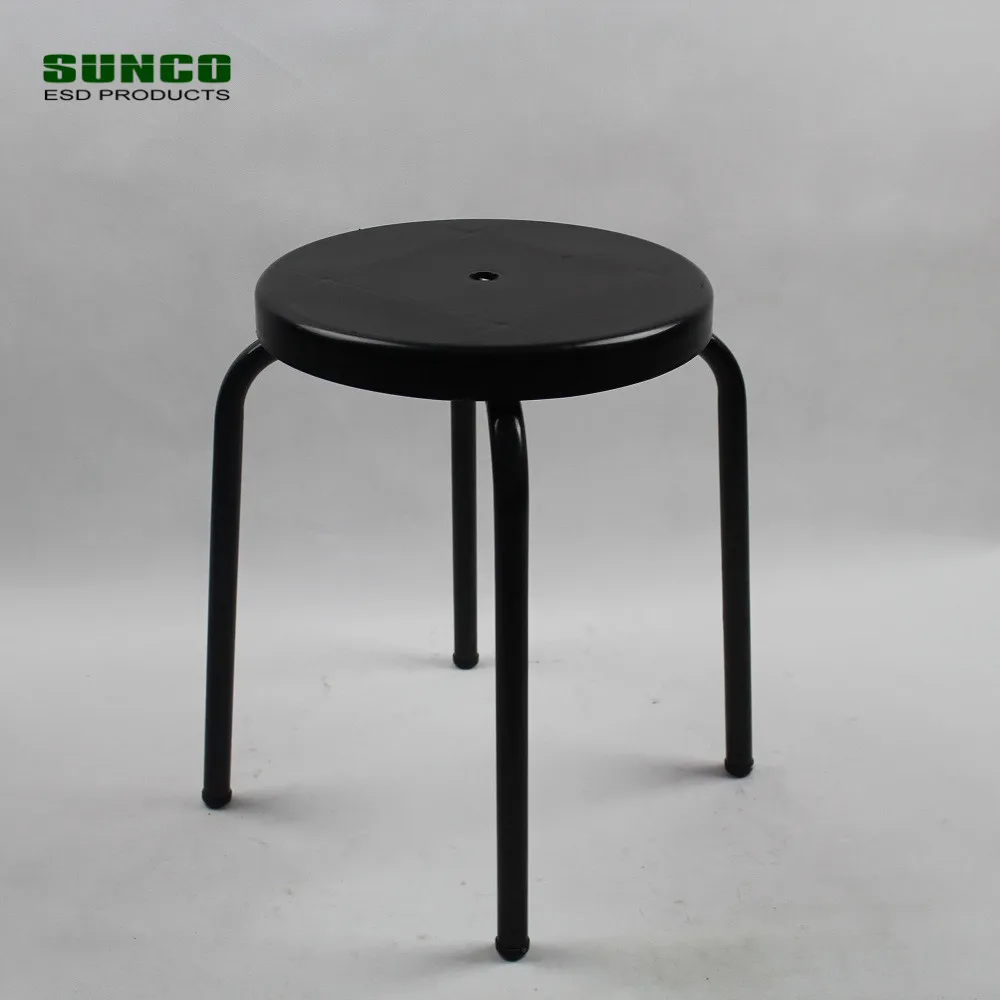 Black Round Plastic ESD Stool Anti-static Chairs wholesale in China