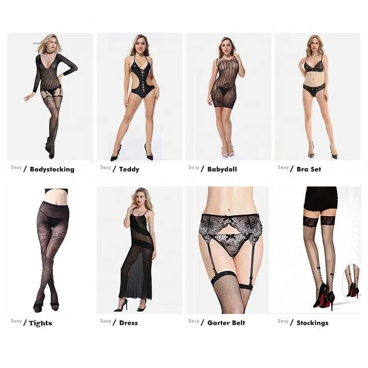 China Factory Black Mesh Hot Ladies Sexy Transparent Dress