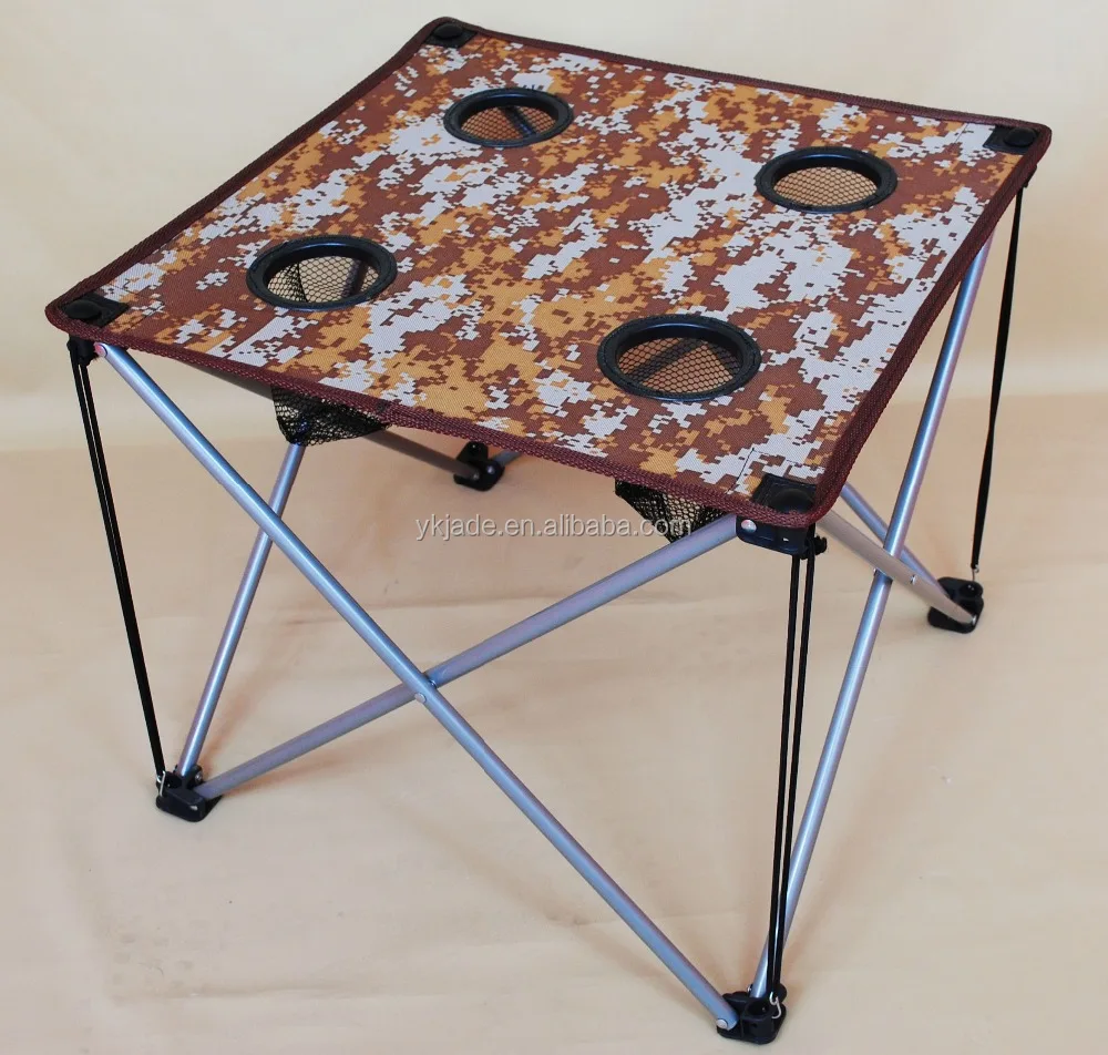 Promotional portable picnic table camping suitcase steel folding picnic table with 4 seats with low price