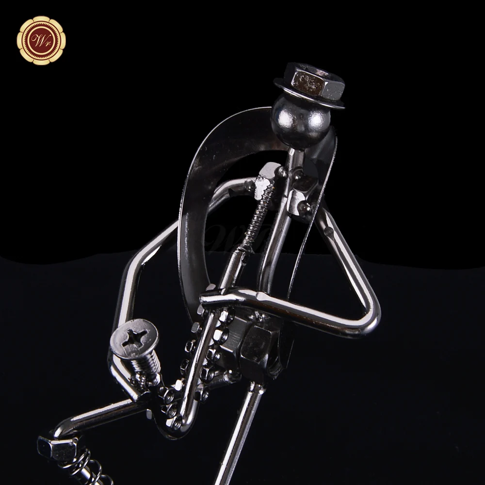 Mettle new arrival creative design metal iron craft guitar mini 3d iron man for sale