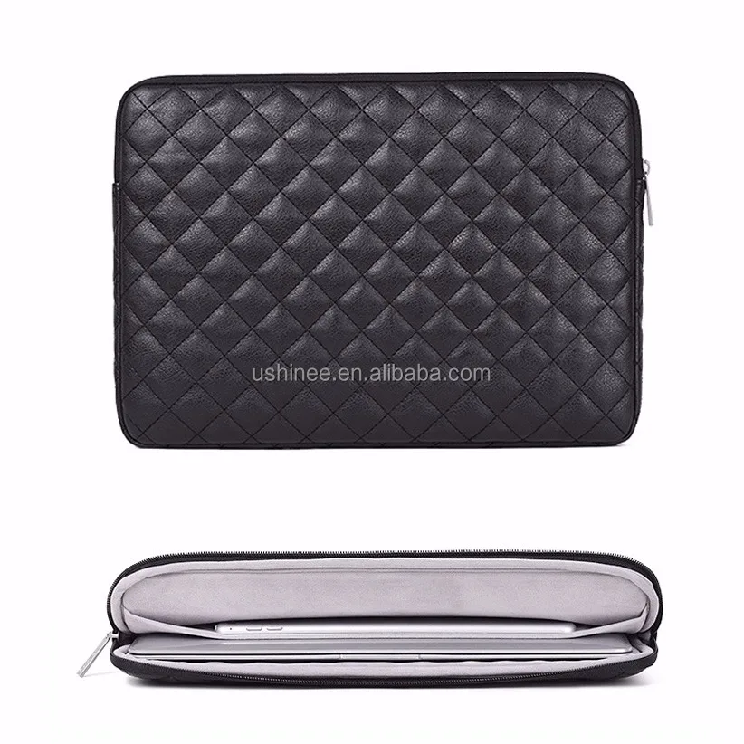 Elegant classic PU leather tablet laptop bags for women for girls