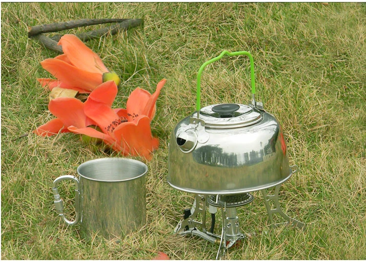 
High quality stainless steel camping travel kettle set with filter and cup 