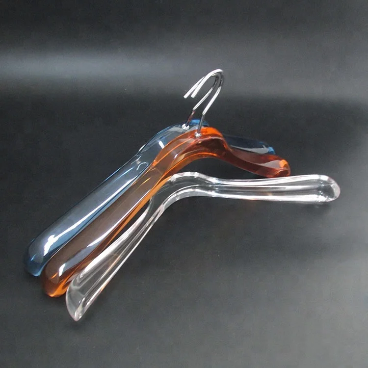 Colorfully luxury thick plastic clothes hangers with rotational metal hook