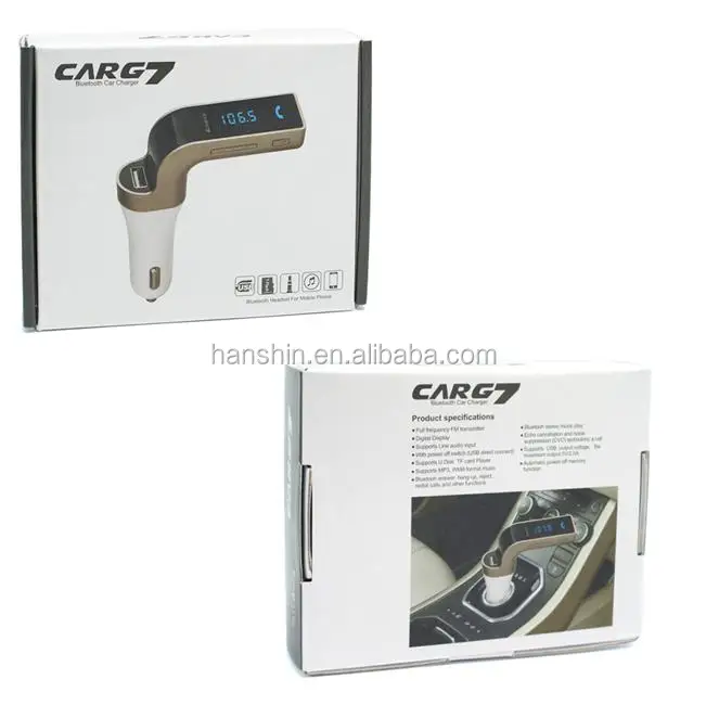 Univeral 4-in-1 CAR KIT G7 FM Transmitter TF Music Player 3 USB Car charger  FM Transmitter