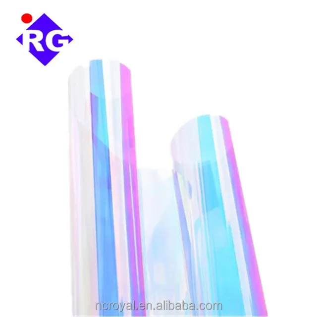 26 Micron PET Dichroic Rainbow Film Patict Colored Reflective Plastic Iridescent Film