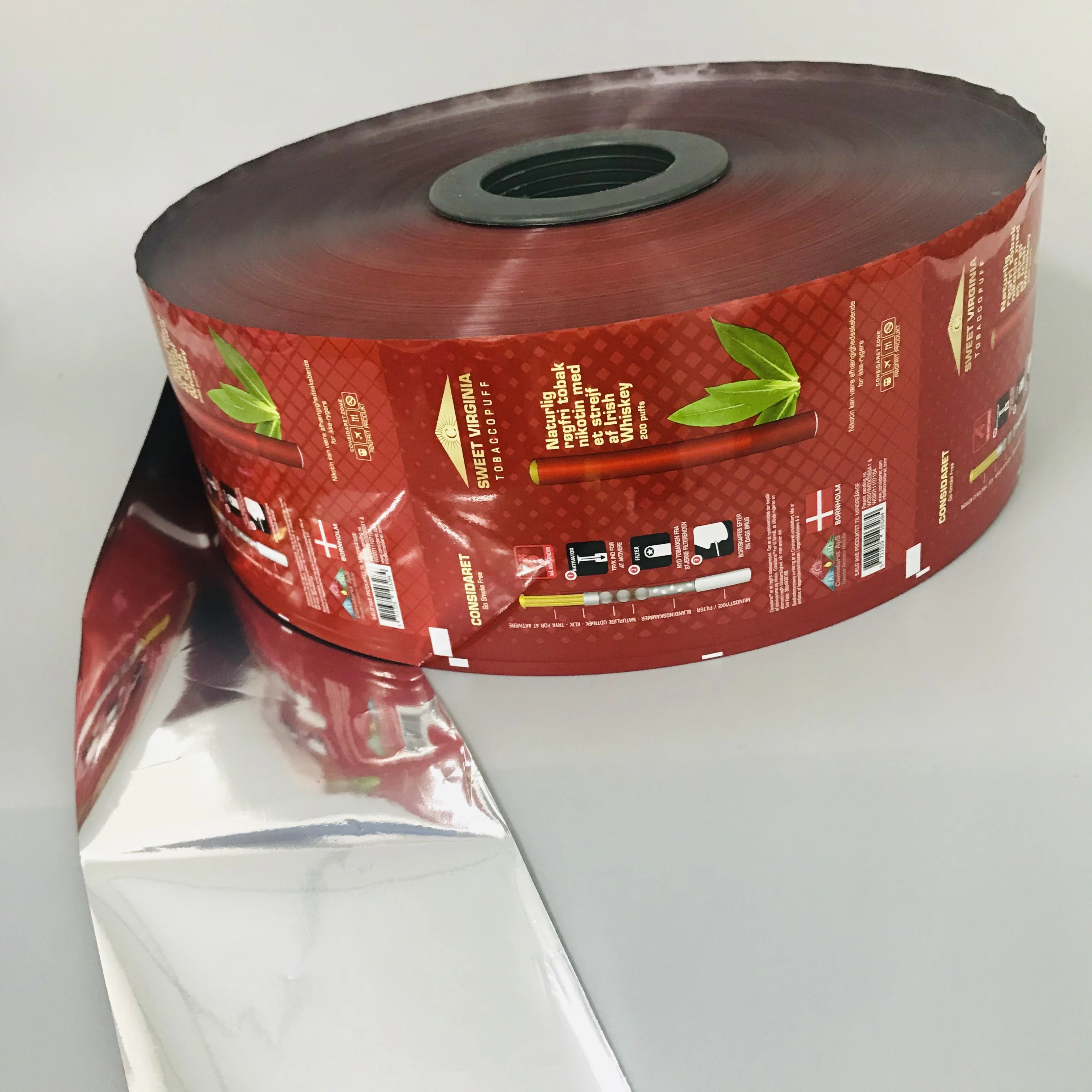 OEM custom logo printed food grade hdpe opp plastic sachet packaging film roll