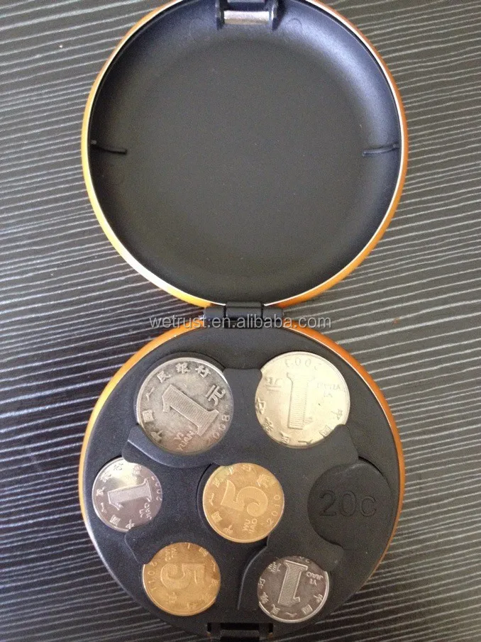 Aluminium EURO US Coin Holder Wallet