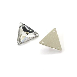 Cheap Price Triangle Sew On Stone Crystal AB Flat Back Rhinestone For Garment Component