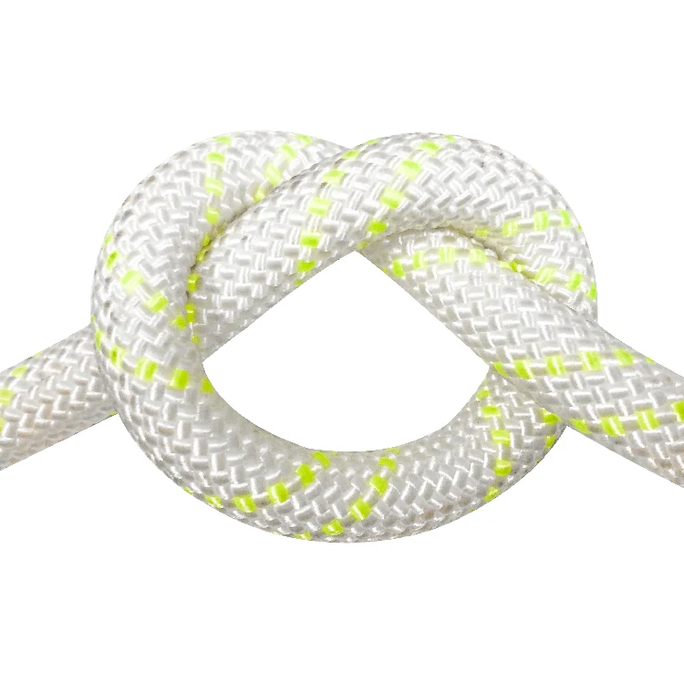 12mm OEM customized colored  solid braided polyester kernmantle rope