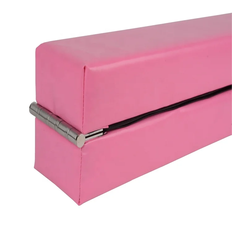 
7FT / 8FT Pink Folding Wood Floor Balance Beam Gymnastics Skill Training Beam 