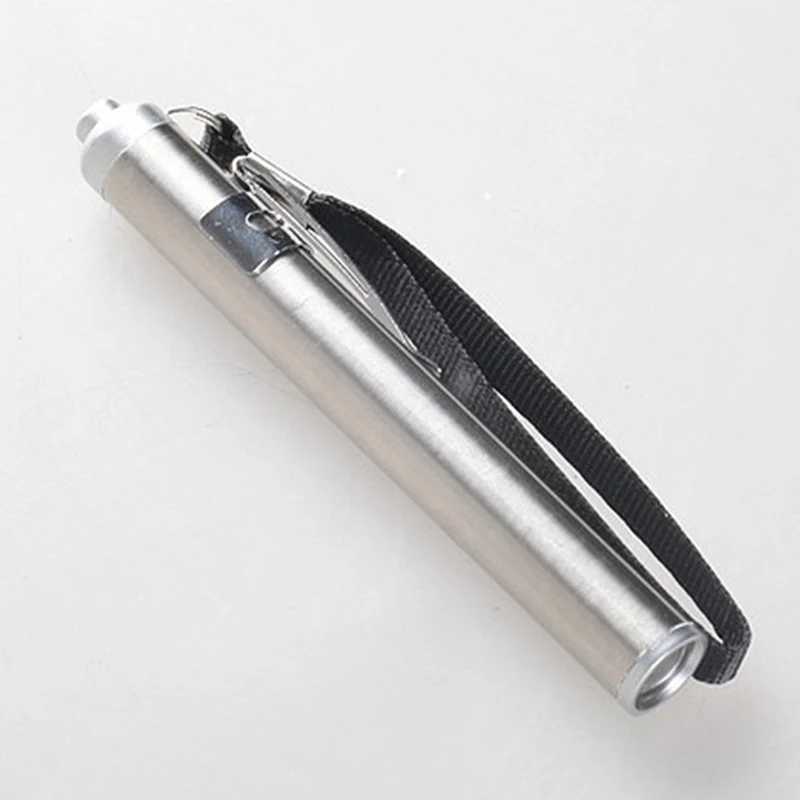 Stainless Steel 100m Distance Medical LED Mini Pen Flashlight