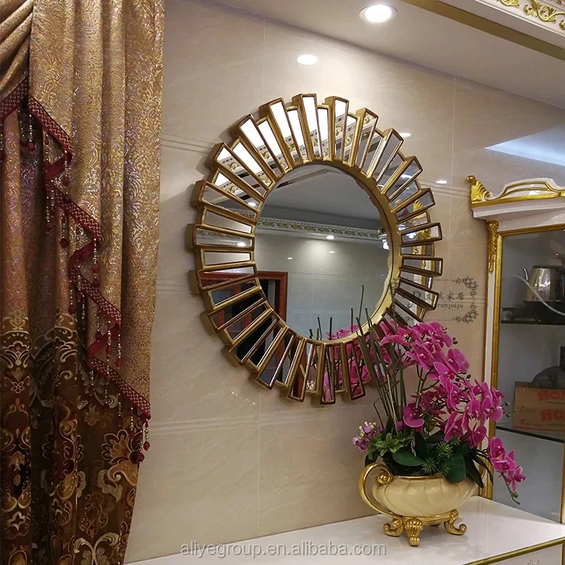 New design gold and silver home wall mirror decorative for living room or bedroom