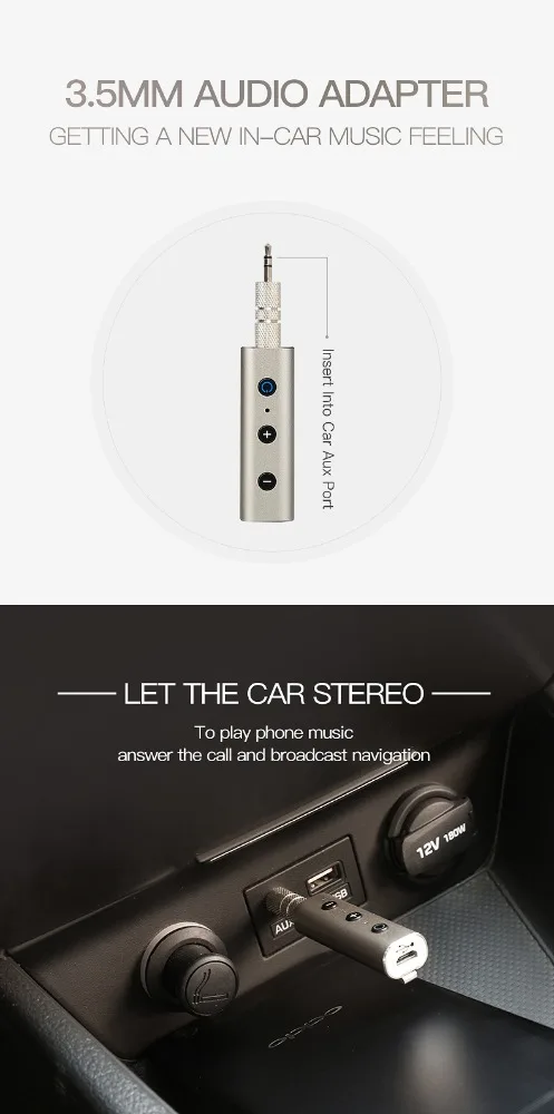 Портативный мини-приемник Bluetooth автомобильный адаптер громкой связи автомобильные комплекты