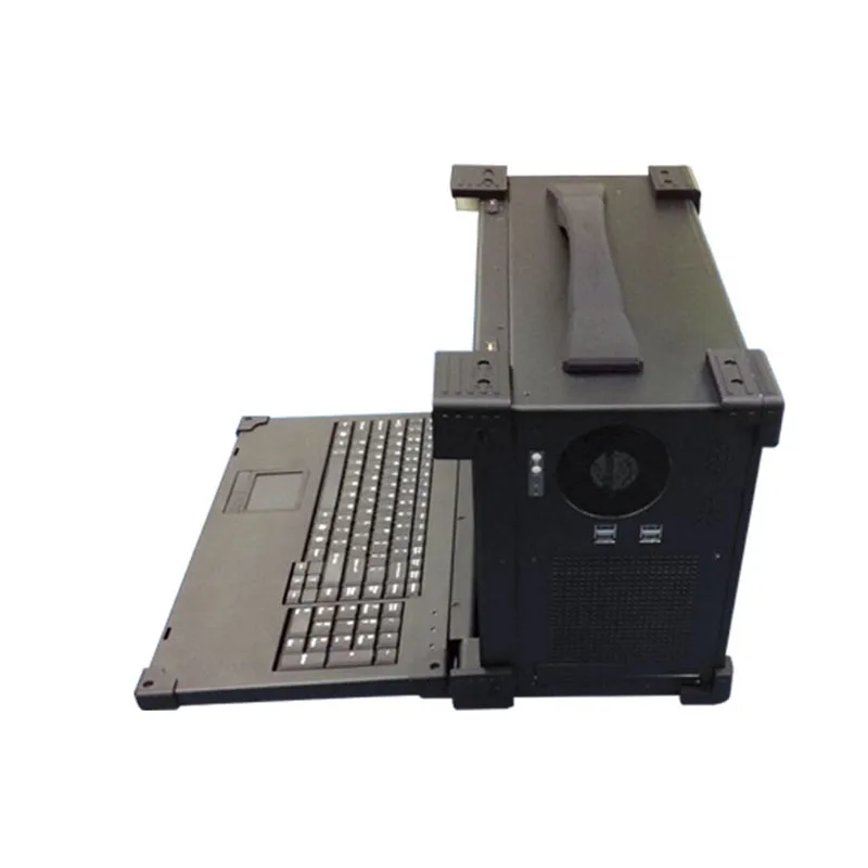 
17.3 inch LCD Portable Industrial Rugged Downward Computer With 4*full-length expansion slots 4*3.5 HDD 