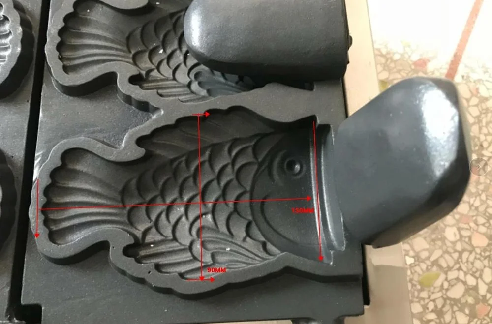 
Free shipping 220v-240v /110v Open Mouth Taiyaki machine Ice Cream Fish waffle maker machine 