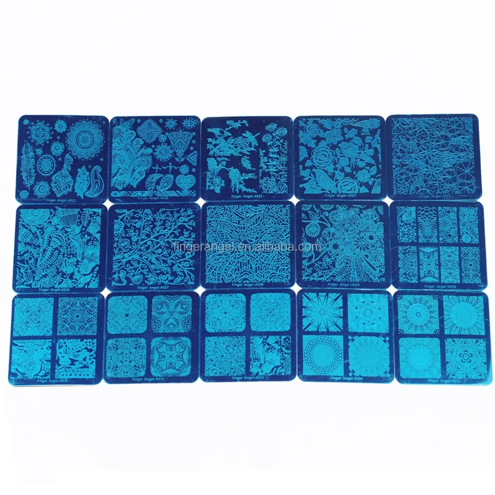 Square Nail Art Stamp Image DIY 6x6cm Nail Stamp Plates