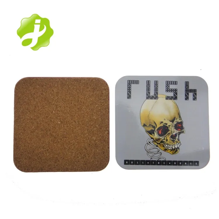 Custom full color print letter mdf paper cork board coaster