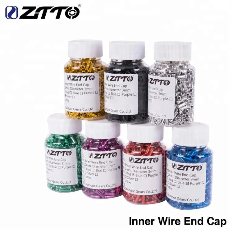 ZTTO 500pcs Bicycle Inner Wire End Caps Brake Shifter Cable Tips Wire Aluminum alloy Cap Fits for Brake Shift Derailleur Crimps