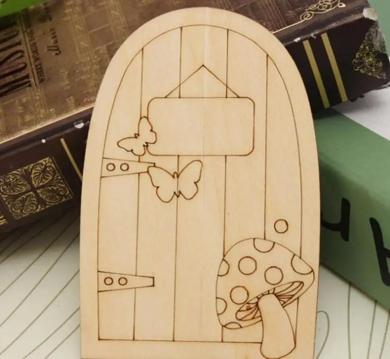 Elf Door Mini Wooden Fairy Door Fairy Garden Miniature Decoration Pack Fairy Door Garden House