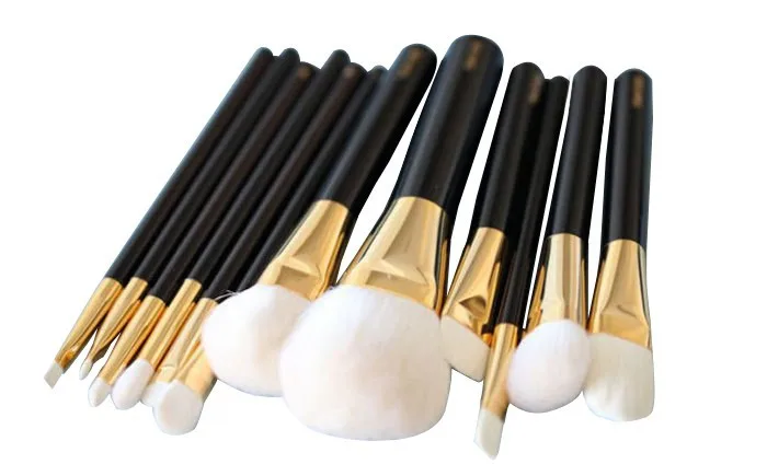 High End White Goat Hair 12 Pieces Professional High Quality Makeup Brush Set