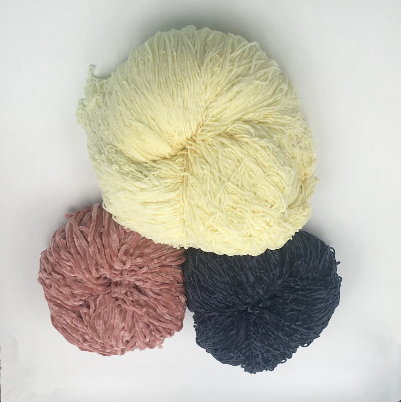Home Textile material 1/1.8nm 100% Polyester Chenille Yarn