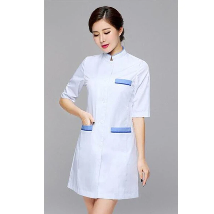 Medical Uniforms Surgical Doctor Nurse Hospital Beauty Salon Pharmacy Overalls Fashion White