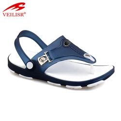 New design thong jelly shoes clear PVC footwear men beach sandals