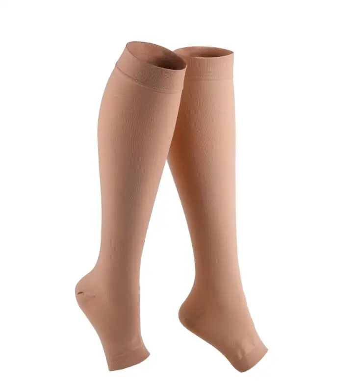 Medical Graduated 20-30mmHg compression open toe stockings socks for Varicose Veins