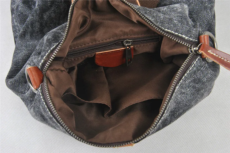 Waterproof  Student School Zipper Women Canvas Outdoor Backpack