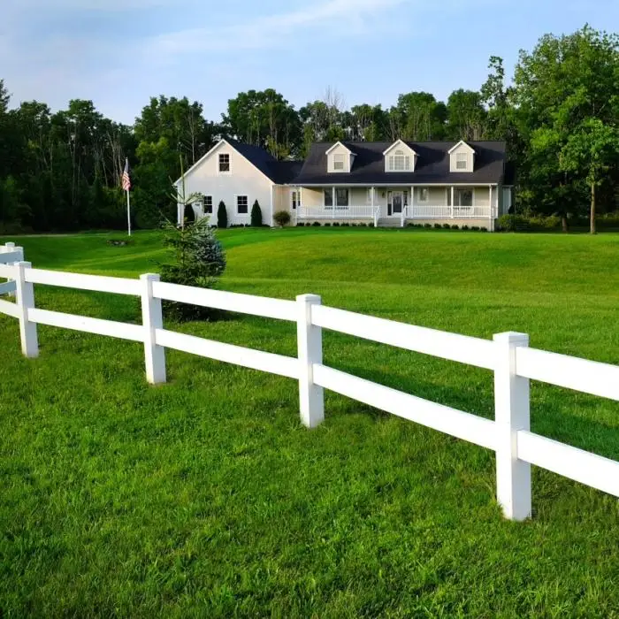 Easily Assembled Pvc Horse Fence Panels,2 Rail Ranch Vinyl Fence