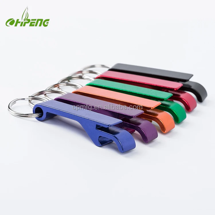 With Key Ring Bottle Opener Key Chain Bulk Blank Aluminum Bottle Opener Custom Shape Promotional Gifts Custom Logo Pantone Color