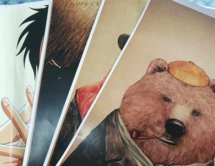 
Wholesale custom A1 A2 A3 paper wall anime poster printing service 