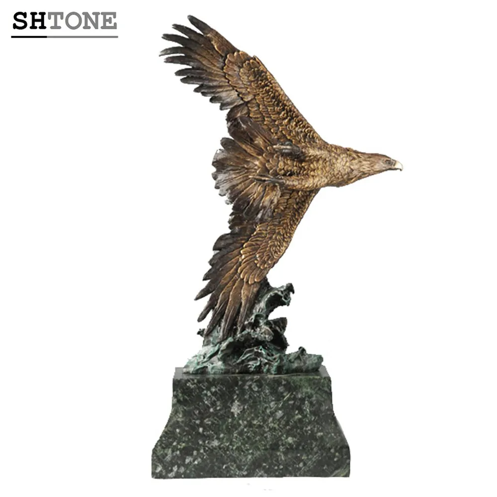 TPAL-262 Bronze Statues Animal Sculptures Eagle Collection Metal Figurines Statue Garden Statues Eagle