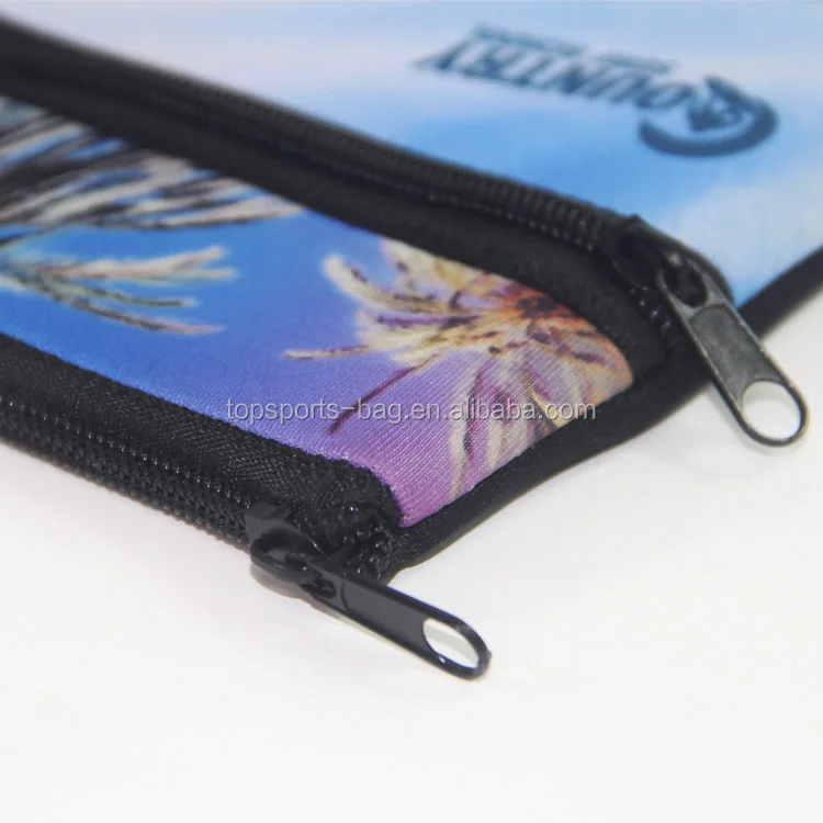 Stationary Custom Sublimation Pattern Print Large Capacity Pencil Cases with Two Pocket Neoprene Pen/Pencil Holders