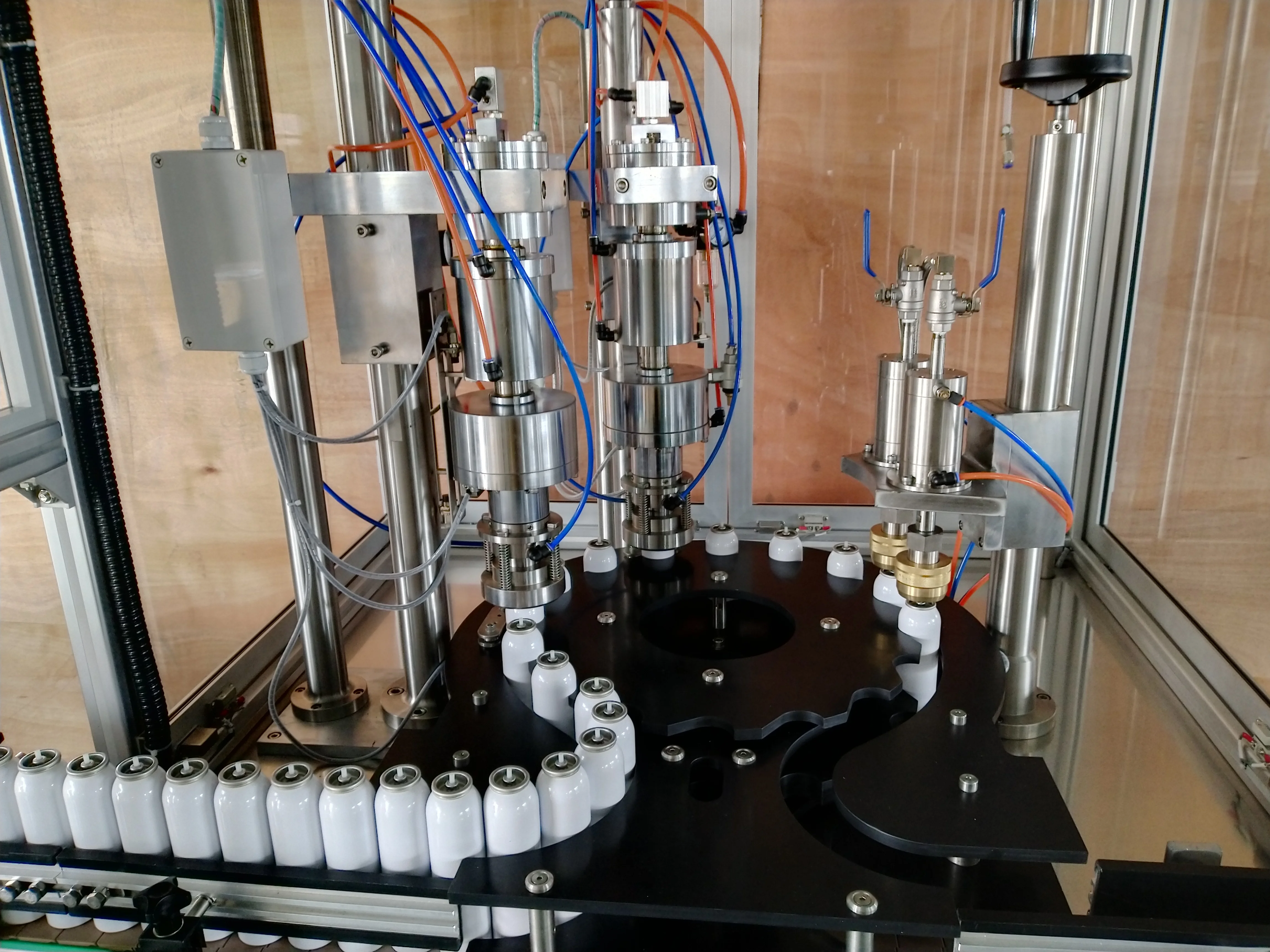 automatic BOV self defense pepper chili spray bag on valve aerosol can filling machinery