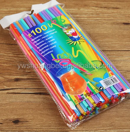 Promotional Gifts Disposable 6mm Plastic Drinking Straw For Bar Accessories