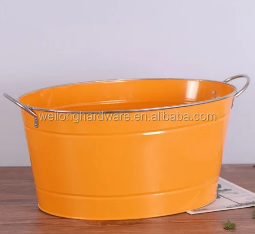Large Size Galvanized Party Tub Metal Ice Beer Bucket With Stand and Tray