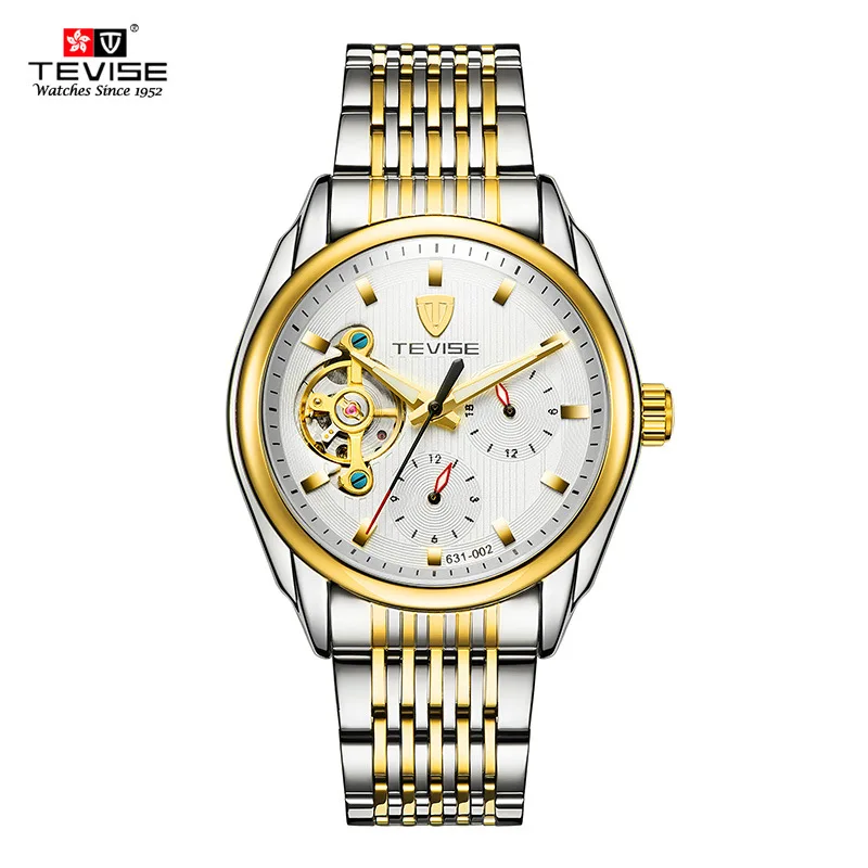 2017 Роскошный Автоматический мужские Золотые Часы С Маховиком