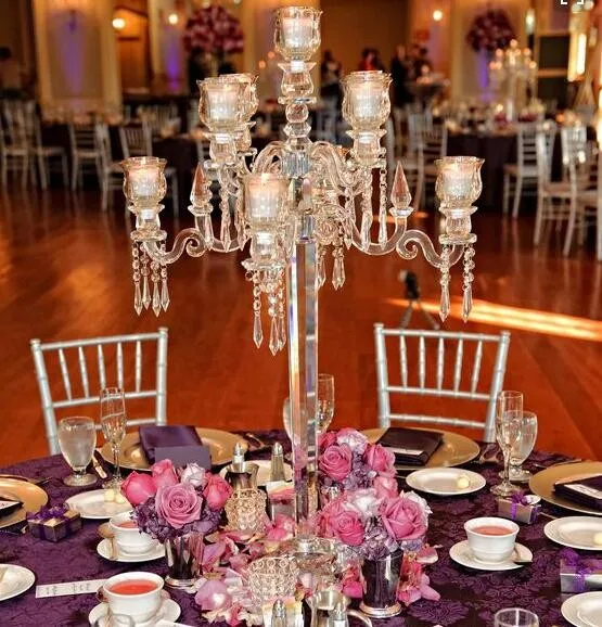 Цветочная чаша, высокий канделябр, Свадебный центральный элемент, оптовая продажа