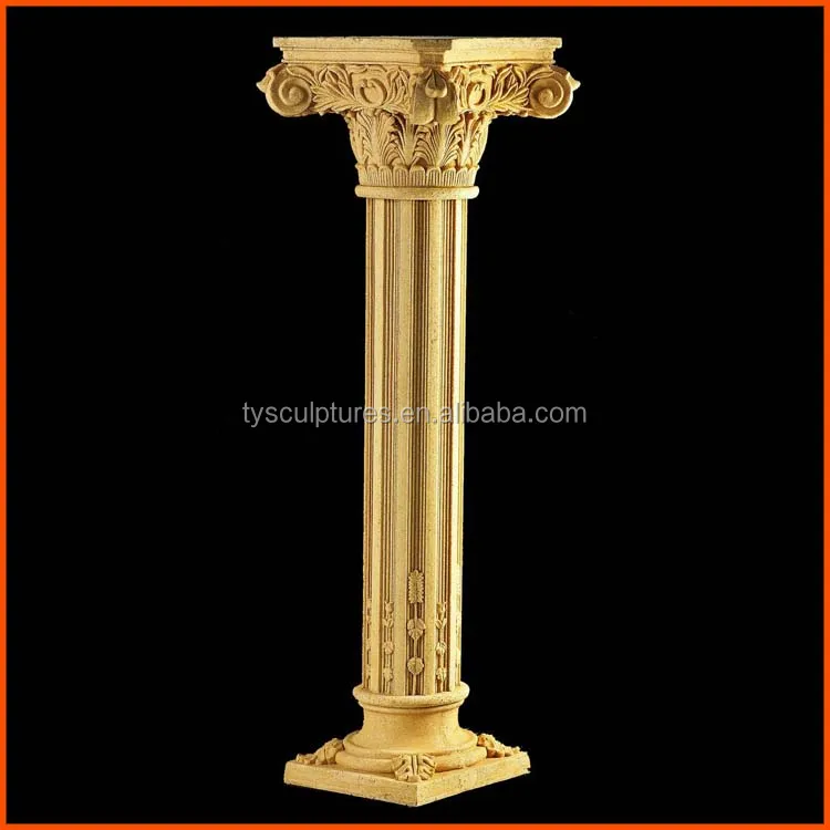 High quality Hand carved roman garden stone pillar for indoor or outdoor decoration