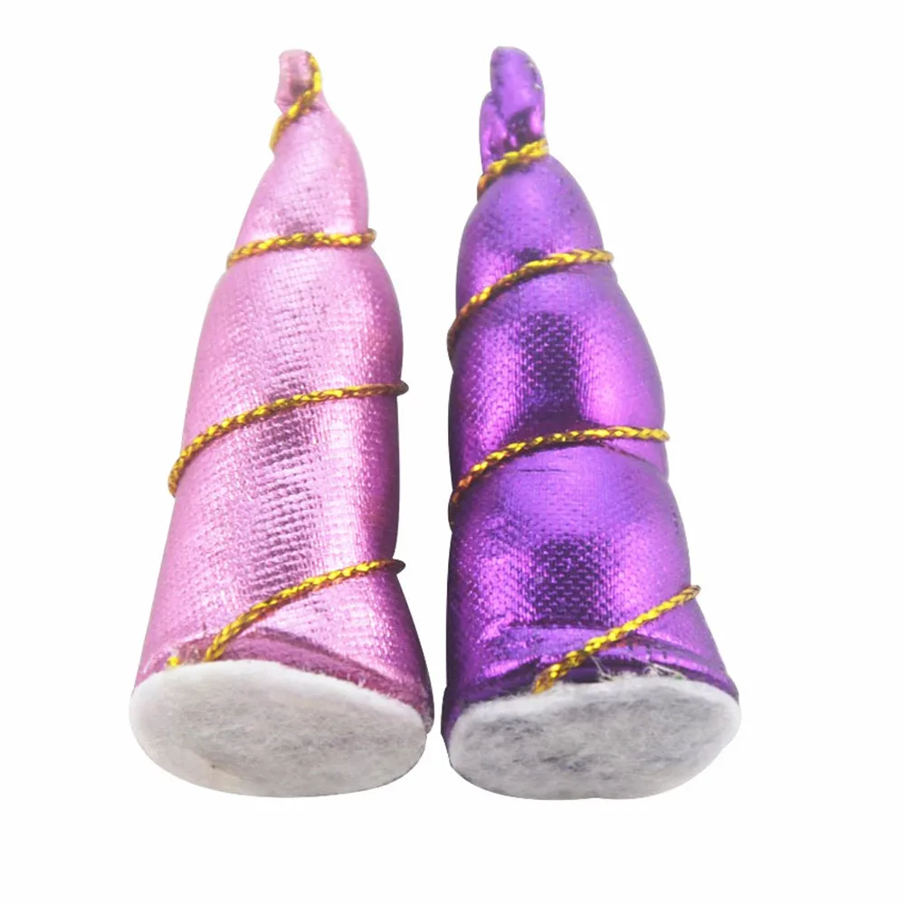 2 inch Mini Cotton Unicorn Horn Girl Birthday Party DIY Hair Accessories 12 Colors wholesale