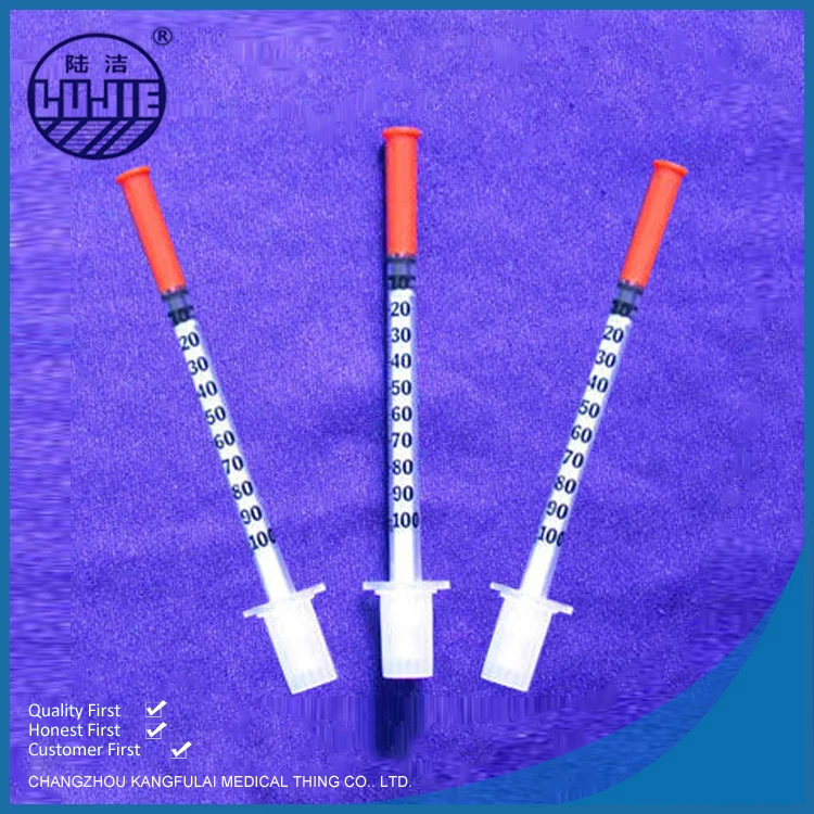 
1 ml disposable insulin syringe with needle types 