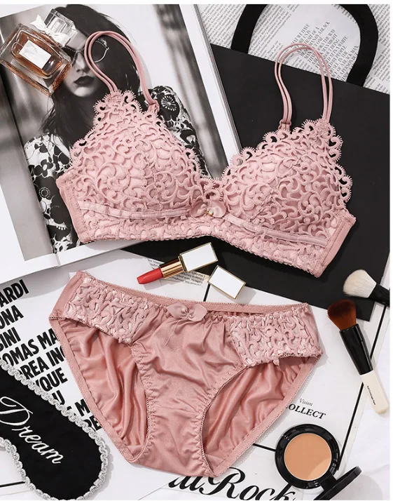 New Arrival Sexy ladies Lace embroidery bralette soft-cup triangle bras