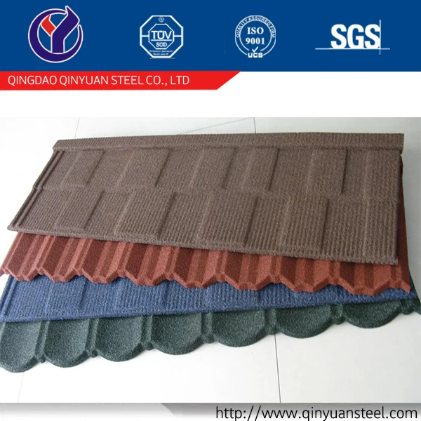 Free sample color stone coated metal roofing tile for building, Exquisite workmanship sand coated roofing tile