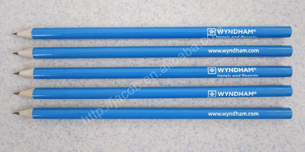 custom cheap wood hotel pencil without eraser