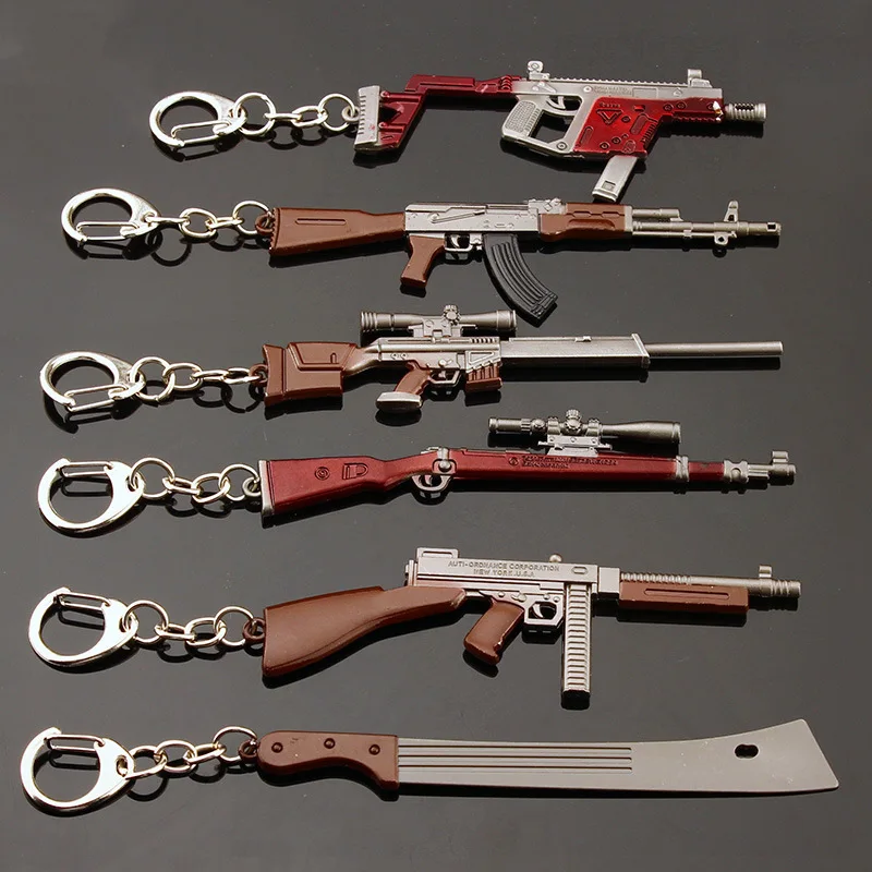 Hot selling  New Technology Material AWM 12 CM Guns And Weapons Army Keychain Chain Key Ring